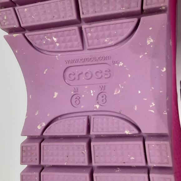 Crocs Mega Crush Sandals Bubble Purple Platform Chunky Slip On Womens 8 Retro - Picture 13 of 13